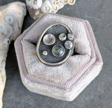 Load image into Gallery viewer, Moss Agate Coastline Ring - size 8.5