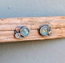 Load image into Gallery viewer, Green Kyanite Forest Floor Earrings