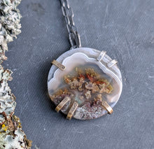 Load image into Gallery viewer, Moss Agate Slice Necklace