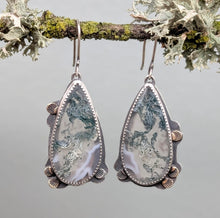 Load image into Gallery viewer, Moss Agate Forest Earrings