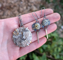 Load image into Gallery viewer, Plume Agate Slice Necklace