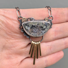 Load image into Gallery viewer, Moss Agate Fringe Necklace