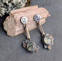 Load image into Gallery viewer, Prehnite Forest Floor Earrings