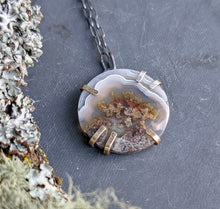 Load image into Gallery viewer, Moss Agate Slice Necklace