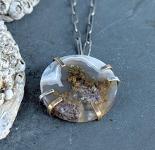 Load image into Gallery viewer, Moss Agate Slice Necklace
