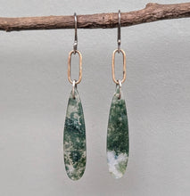Load image into Gallery viewer, Moss Agate Forest Earrings
