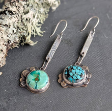 Load image into Gallery viewer, Turquoise Forest Floor Earrings
