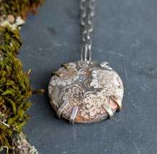 Load image into Gallery viewer, Plume Agate Slice Necklace