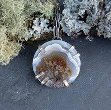Load image into Gallery viewer, Moss Agate Slice Necklace