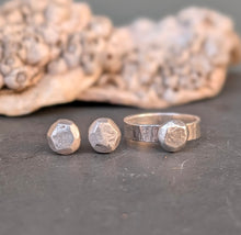 Load image into Gallery viewer, Faceted Silver Studs - made to order