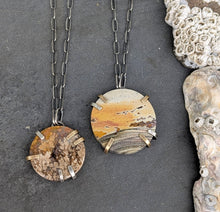 Load image into Gallery viewer, Plume Agate Slice Necklace