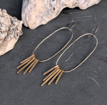 Load image into Gallery viewer, Brass Fringe Earrings