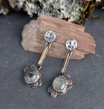 Load image into Gallery viewer, Prehnite Forest Floor Earrings