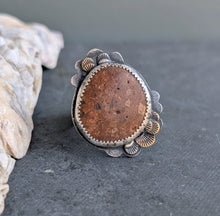 Load image into Gallery viewer, Beach Stone Statement Ring - size 8.25