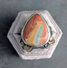 Load image into Gallery viewer, Polychrome Jasper Statement Ring - size 8.25
