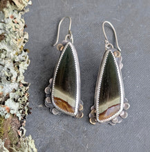 Load image into Gallery viewer, Horizon Earrings - Polychrome Jasper Asymmetricals