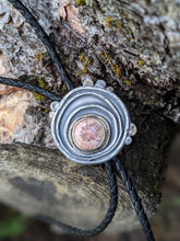 Load image into Gallery viewer, Fossil Coral Tree Ring Bolo Tie
