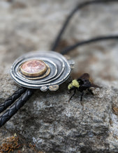 Load image into Gallery viewer, Fossil Coral Tree Ring Bolo Tie