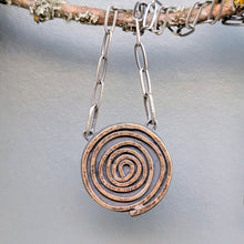 Load image into Gallery viewer, Mixed Metal Spiral Necklace
