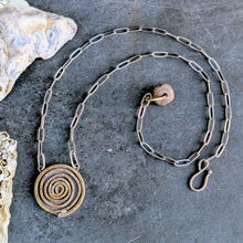 Load image into Gallery viewer, Mixed Metal Spiral Necklace
