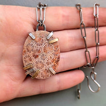 Load image into Gallery viewer, Fossil Coral Prong Necklace
