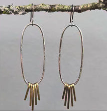 Load and play video in Gallery viewer, Brass Fringe Earrings
