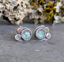 Load image into Gallery viewer, Green Kyanite Forest Floor Earrings
