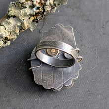 Load image into Gallery viewer, Cloudscape Plume Agate Statement Ring - size 8
