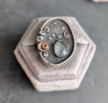 Load image into Gallery viewer, Aquamarine Coastline Ring - size 7.75
