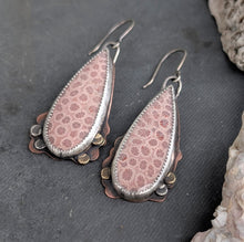 Load image into Gallery viewer, Fossil Coral Bloom Earrings
