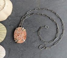 Load image into Gallery viewer, Fossil Coral Prong Necklace
