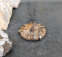 Load image into Gallery viewer, Flower Agate Slice Necklace
