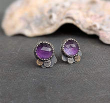 Load image into Gallery viewer, Amethyst Forest Floor Earrings
