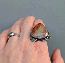 Load image into Gallery viewer, Polychrome Jasper Statement Ring - size 8.25
