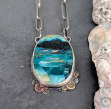 Load image into Gallery viewer, Opalized Wood Statement Necklace
