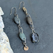Load image into Gallery viewer, Beachcombing Geode Earrings
