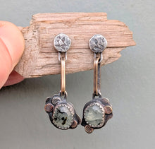 Load image into Gallery viewer, Prehnite Forest Floor Earrings
