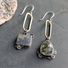 Load image into Gallery viewer, Dendritic Agate and Prehnite Asymmetricals
