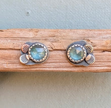 Load image into Gallery viewer, Green Kyanite Forest Floor Earrings
