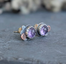 Load image into Gallery viewer, Amethyst Forest Floor Earrings

