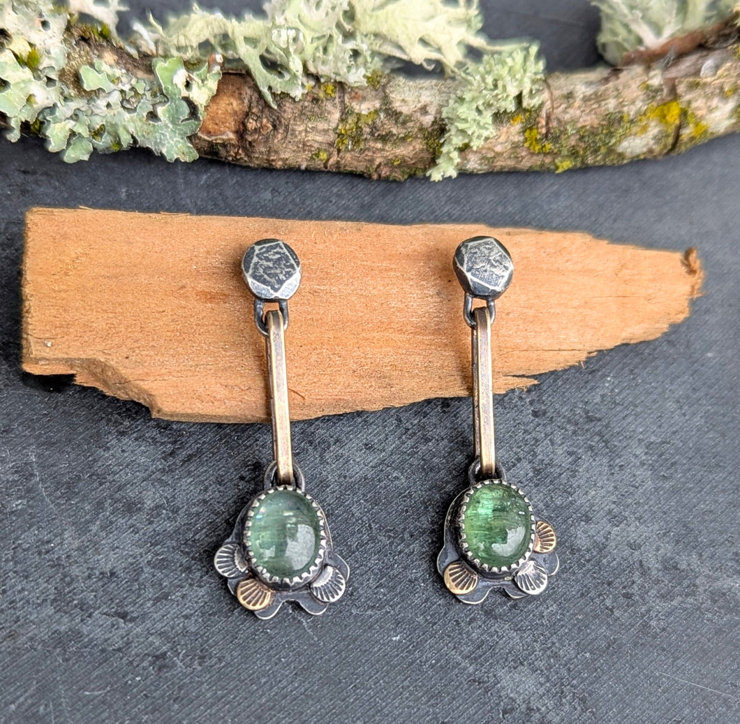 Kyanite Forest Floor Earrings