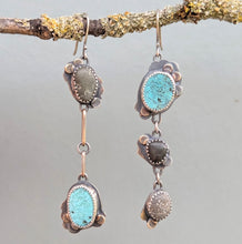 Load image into Gallery viewer, Beach Stone and Turquoise Asymmetricals
