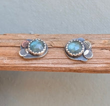 Load image into Gallery viewer, Green Kyanite Forest Floor Earrings

