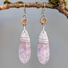 Load image into Gallery viewer, Amethyst Spiral Earrings
