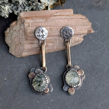 Load image into Gallery viewer, Prehnite Forest Floor Earrings
