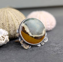 Load image into Gallery viewer, Polychrome Jasper Statement Ring - size 8
