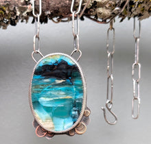 Load image into Gallery viewer, Opalized Wood Statement Necklace
