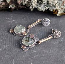 Load image into Gallery viewer, Prehnite Forest Floor Earrings
