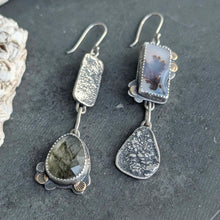 Load image into Gallery viewer, Dendritic Agate and Prehnite Asymmetricals
