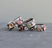 Load image into Gallery viewer, Watermelon Tourmaline Barnacle Band - size 8.25
